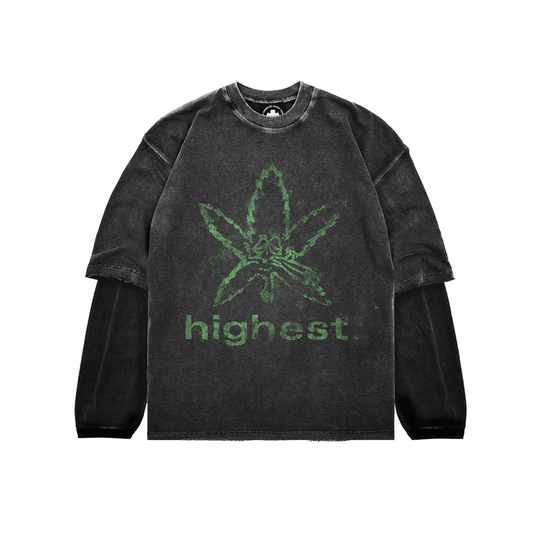 'Highest' Double Layered Long Sleeve T-Shirt