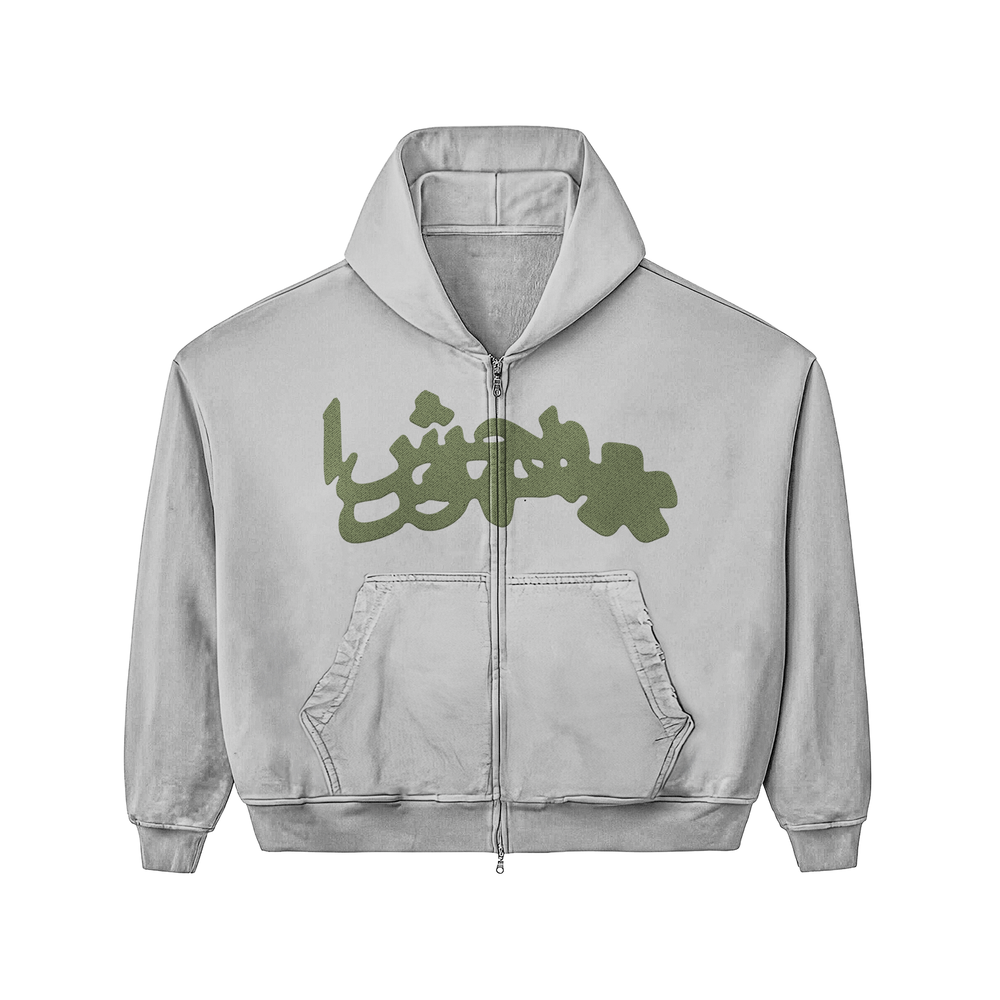 Grey OG Zip Up Hoodie
